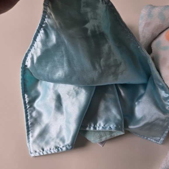 Baby Starters Teddy Bear Lovey Be Happy Blue Grey Security Blanket - Picture 9 of 14